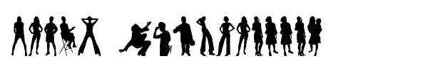 Human Silhouettes font preview